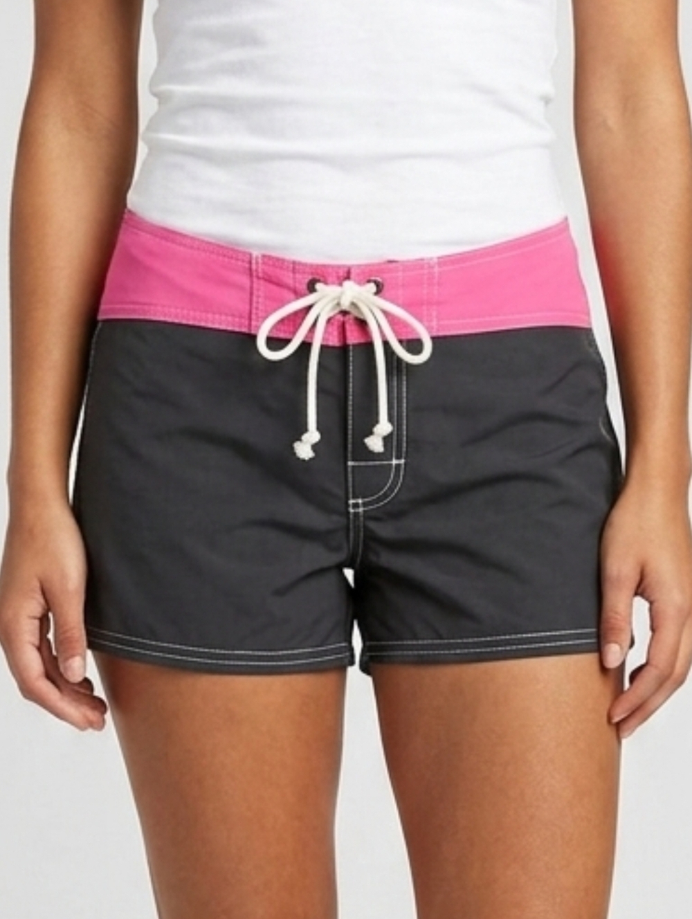Blanc Noir black nylon athletic shorts running shorts women's size small